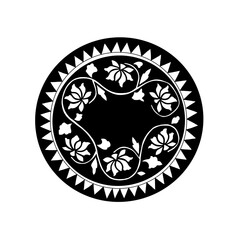 Hand-drawn botanical designs in the traditional Korean 'minwha' style 