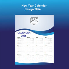 New Calender design 2026 colour design