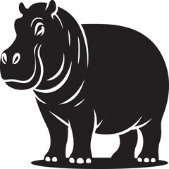hippopotamus vector icon