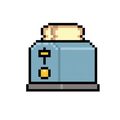 bread toaster cooking pixel art
