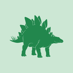 silhouette vector of stegosaurus