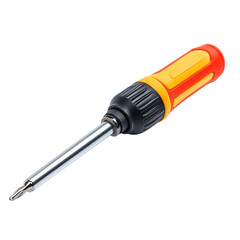 Fototapeta premium A close-up shot of a vibrant and sturdy screwdriver, demonstrating its utility and functionality. Its ergonomic design and durable construction make it an ideal tool for various tasks.