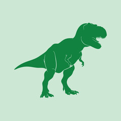 tiranosaurus rex vector silhouette illustration © Wiwit