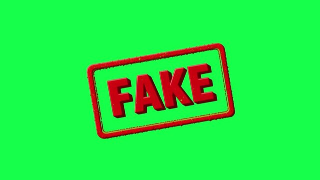 FAKE EXPOSED! With bold, red, stamp-style text reading &ldquo;FAKE&rdquo; splashed across a bright lime green background &mdash; striking, provocative, and made to stop the scroll.