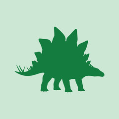 silhouette vector of stegosaurus