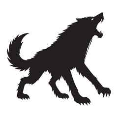Black Fenrir profile vector — fenrir silhouette — fenrir vector — silhouette of fenrir — Fenrir illustration — Norse mythology wolf — dark fantasy animal — simple legend graphic
