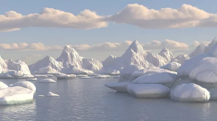  Frozen Arctic landscape with glaciers and ice © bima