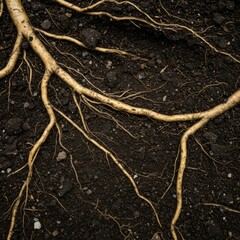 Pale Roots in Dark Soil