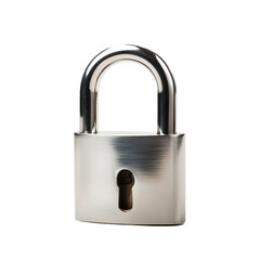 Fototapeta premium A sturdy, gleaming padlock symbolizes security, privacy, and protection. Its metallic surface and precise design communicate trust.