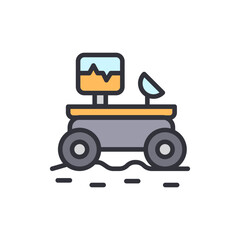 Exploration Rover Vehicle Exploring An Uncharted Planetary Surface Isolated