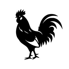 rooster silhouette vector