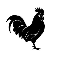 rooster silhouette vector