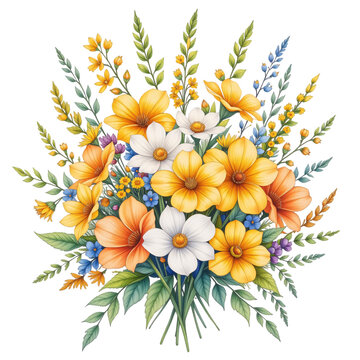 Floral arrangement botanical gardens illustration nature close-up serenity