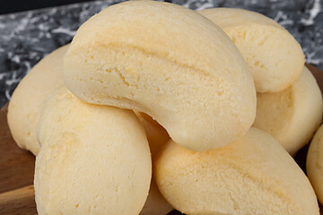 Cheese biscuit. Typical brazilian snack close up