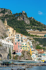 Amalfi, the famous seaside and vacation resort on the Amalfi Coast on the Tyrrhenian Sea in southern Italy. Vagliendola was the Greek-Byzantine quarter in the Middle Ages