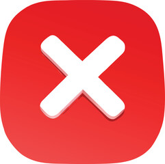 Obraz premium Red cross cancel icon illustration vector design for UI and error message