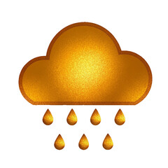 Rainy Cloud Icon | Cloud with Rain Drops vector | Rain Symbol | Stormy Cloud vector | Rainy Day Icon silhouette