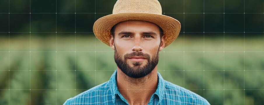 sustainable agriculture and crop rotation with agricultural innovation. Farmer using voice assistant to log rotation and compost data