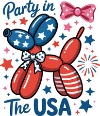 Ballon dog party in the USA