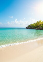 Serene Tropical Beach Scene with Turquoise Water