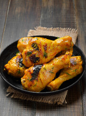 Homemade roasted chicken drumsticks