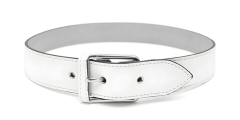 White belt isolated on white background