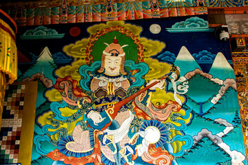 Thangkas are traditional Tibetan Buddhist Paintings a god of wealth and prosperity