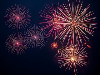 Fototapeta premium fireworks on the night sky