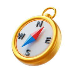 Compass: Navigating direction with a compass. A detailed close-up of a navigational compass on a light background, ideal for illustrating travel, exploration and direction.