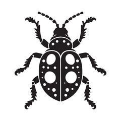 Cartoon vector illustration of a colorful beetle insect isolated on white background