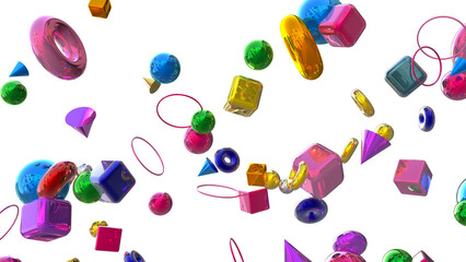 BrigBright geometric shapes on a transparent backgroundht geometric shapes on a transparent background