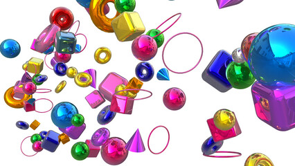 BrigBright geometric shapes on a transparent backgroundht geometric shapes on a transparent background