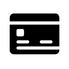 Credit card icon vector black flat payment symbol for online banking and shopping