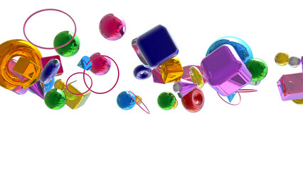 BrigBright geometric shapes on a transparent backgroundht geometric shapes on a transparent background