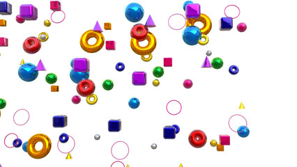 BrigBright geometric shapes on a transparent backgroundht geometric shapes on a transparent background