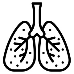 Particulate matter icon in vector illustration
