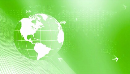 abstract illustration with green globe, as a drawing for background, symbol for sustainability