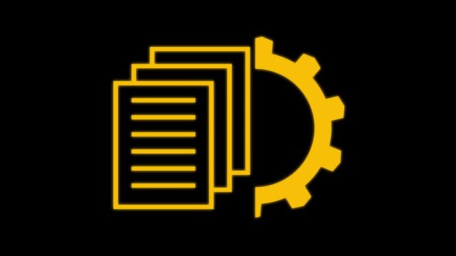Engineering, development and innovation technology icon in outline design. Animation, micro animation, cartoon, web site symbol, clip art, illustration, vector, industry sign
