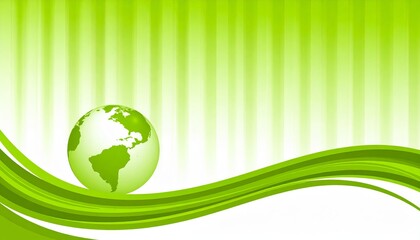 abstract illustration with green globe, as a drawing for background, symbol for sustainability