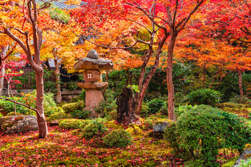 The marvelous Enko-ji Temple during fall season in Kyoto, Sakyo ward, Japan.