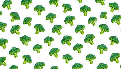 Fototapeta premium Green Broccoli Background Pattern With Healthy Vegetables For Sale Today