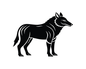 Colorful and Silhouette  Vector Collection of Jungle and Safari Creatures on White Background"