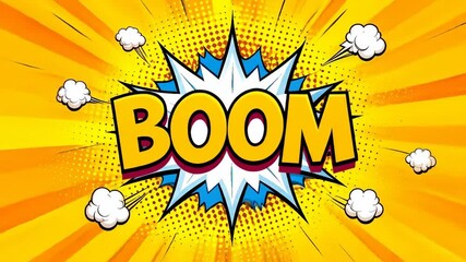 Comic Book Boom Explosion. - Powered by Adobe