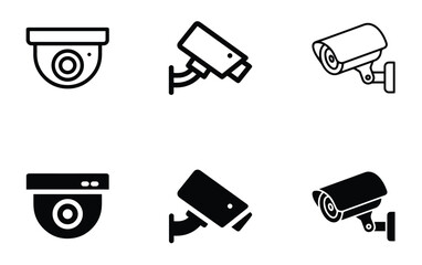 CCTV camera icon for web and mobile app.