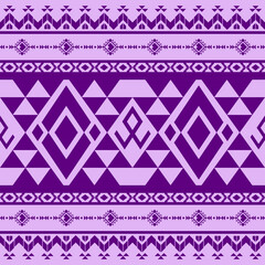 geometric ethnic pattern Purple. Native American tribal fabric, design vector for woven textile printing,tile,carpet,cards, motifs, picture books, boho indian ornament seamless Southwest Aztec pattern