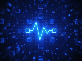 Innovative blockchain technology transforming healthcare with vibrant digital visuals