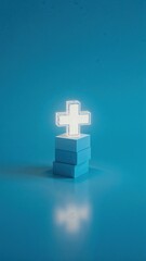 Fototapeta premium Innovative approach to blockchain in healthcare with surreal lighting and vibrant colors