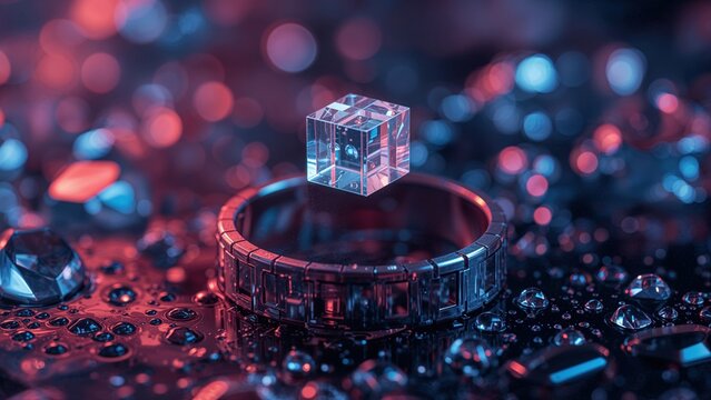 Exploring blockchain technology in healthcare through surreal and vibrant visuals