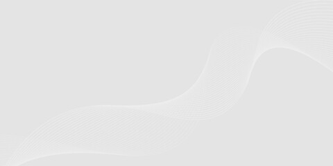 Futuristic gray white abstract background. shining wave lines pattern for banner, wallpaper, cover. Vector illustration