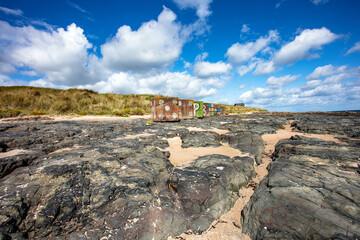 Bamburgh Beach Northumberland UK in Summer